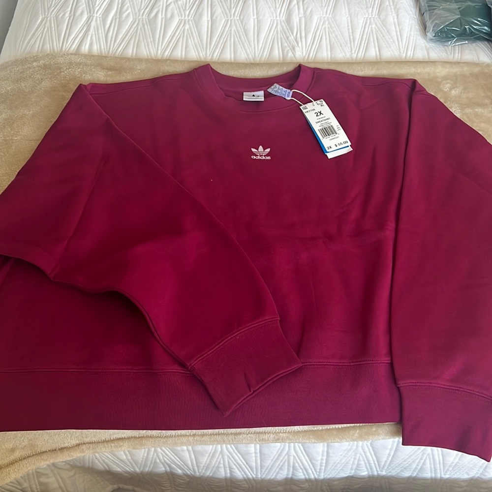 NEW adidas crop top sweater 2x
